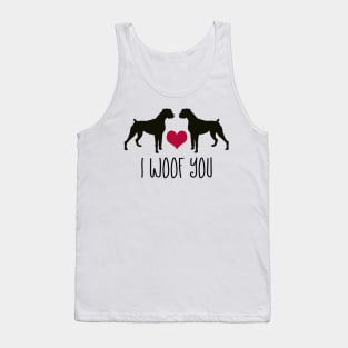 I woof You, Boxer Dog Gifts for Men and Women Tank Top